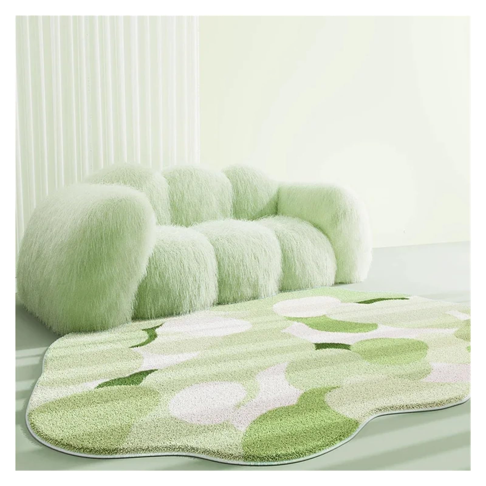 Tapis de chevet moelleux pour une chambre à coucher cocooning et chaleureuse