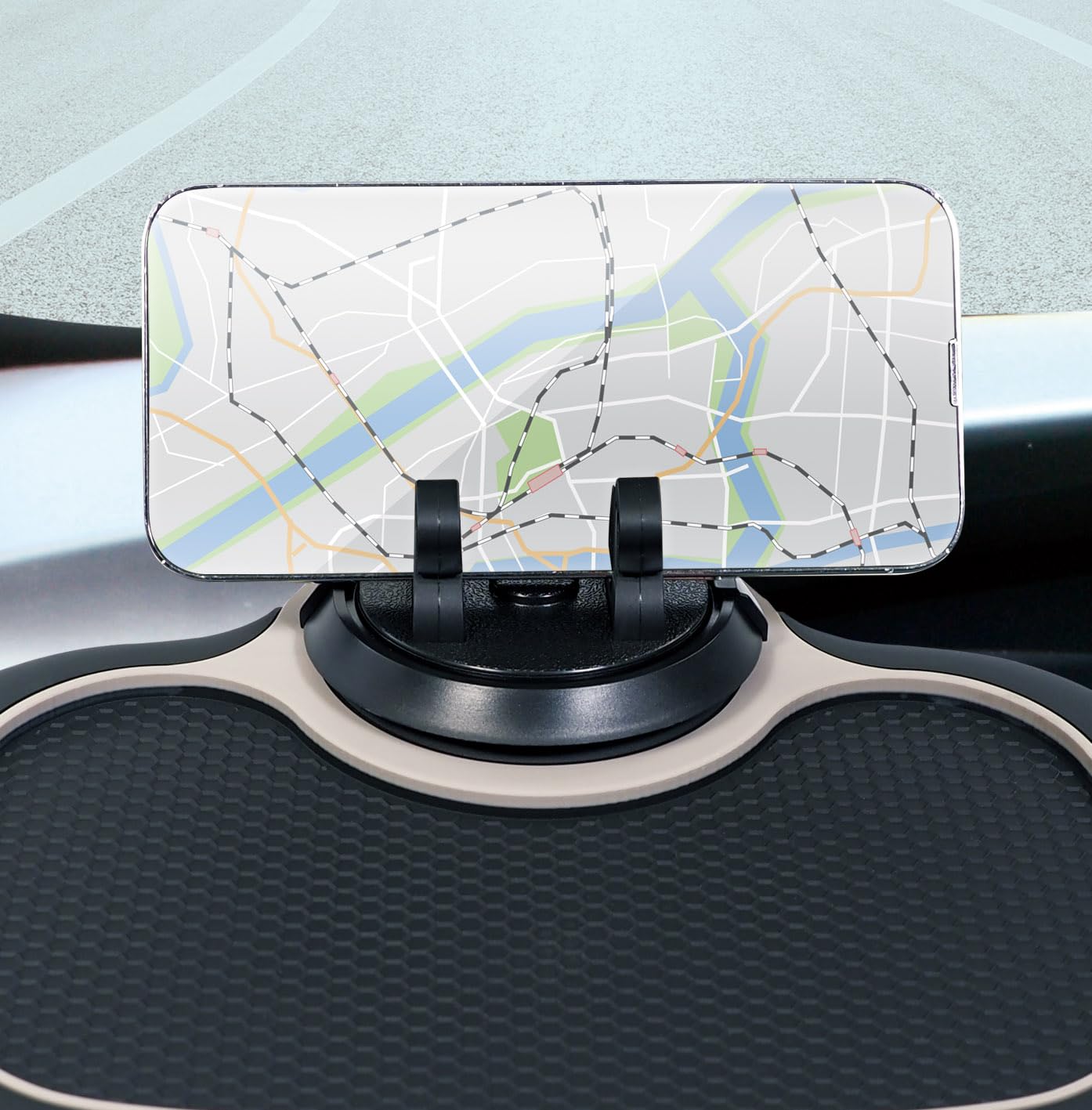 Amazon | HAC スマホホルダー付き 車用ノンスリップマット 小物置き