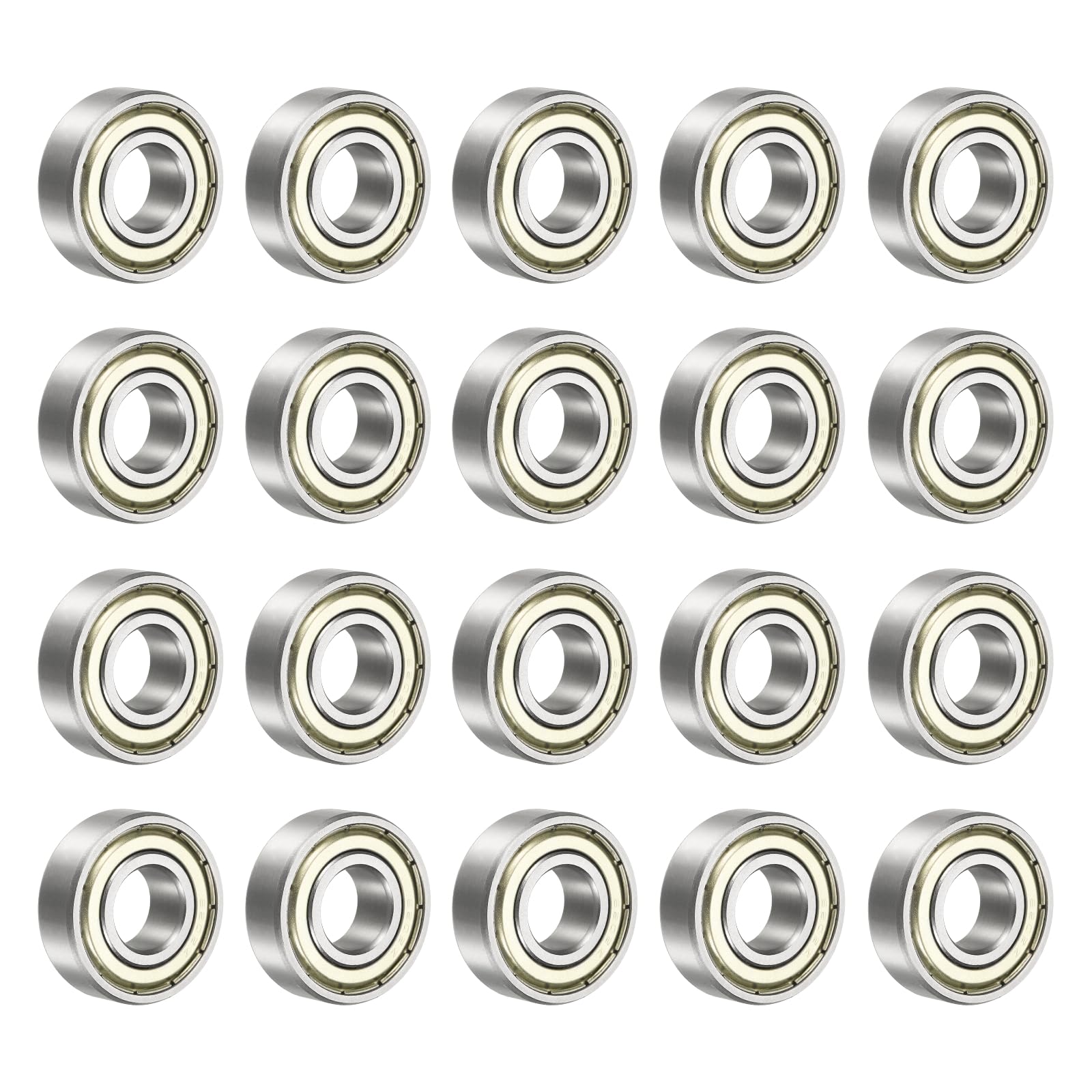 QUARKZMAN 20 Pc 6202ZZ Cuscinetti A Sfere Con Gola Profonda, 15 x 35 x 11mm Cuscinetto In Acciaio Cromato Silenzioso A Doppio Schermo Per Motori Elettrici, Elettrodomestici, Macchinari