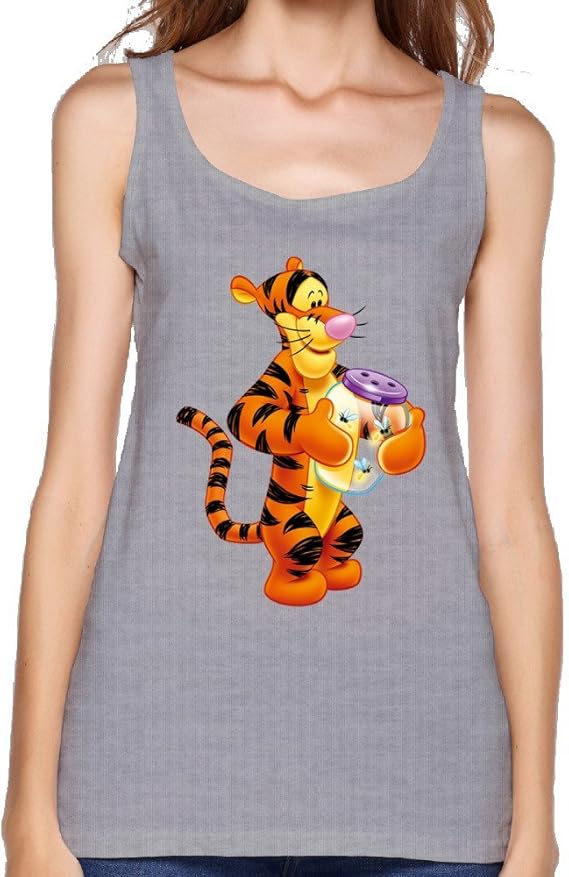 Amazon Ariアリ アメリカ アニメ 虎 キャラ レディース キャミソール ベスト リブ Size M グレイ キャミソール タンクトップ 通販