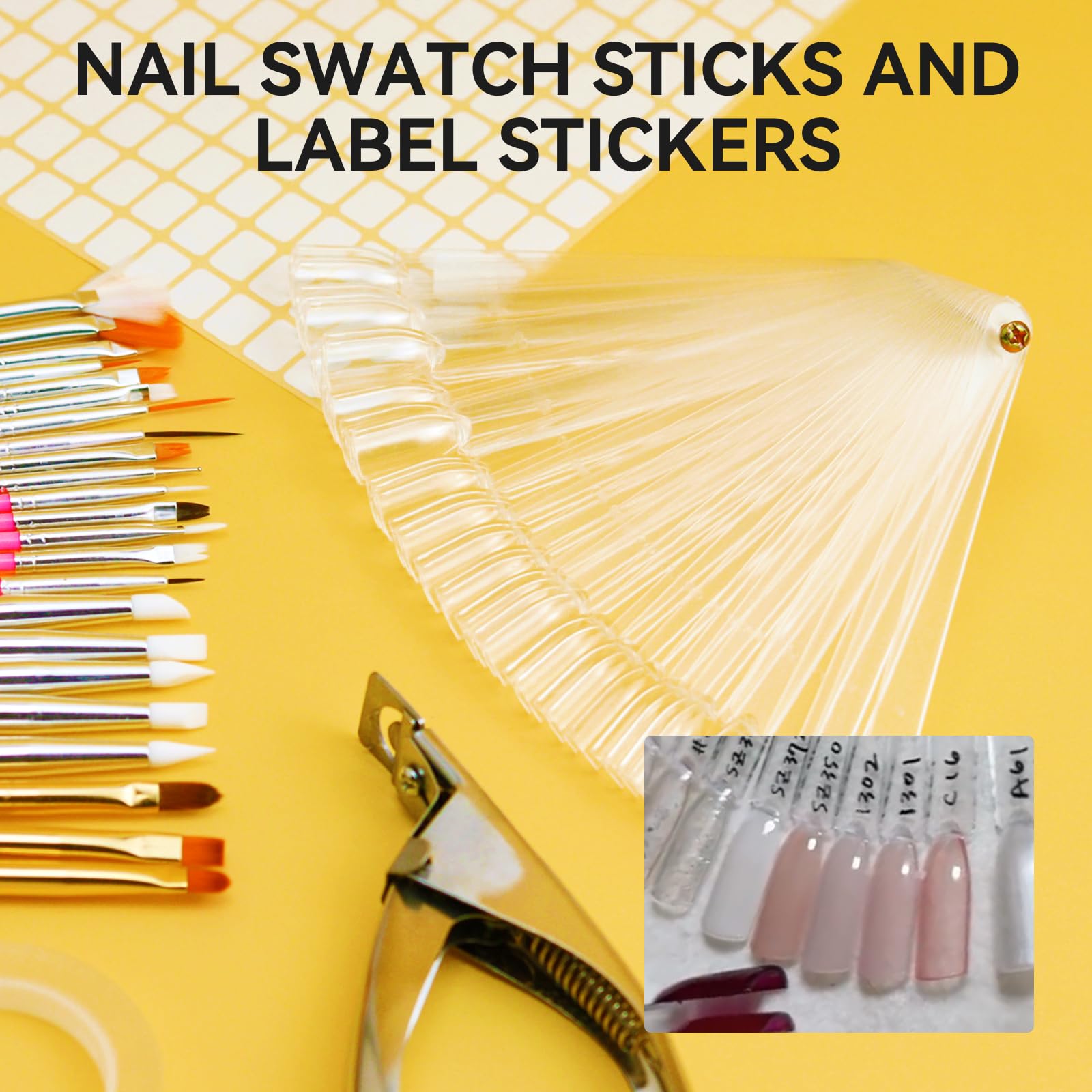 Acrylic Press-On Nail Kit with 240 Clear Nail Tips and Art Tools