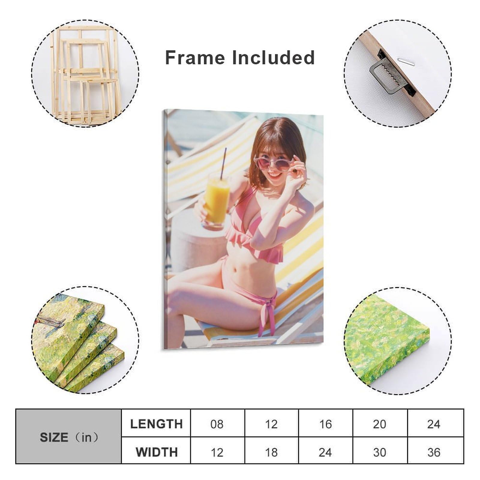 Amazon.co.jp: 松田 好花 水着 写真 ポスター キャンバス ポスター