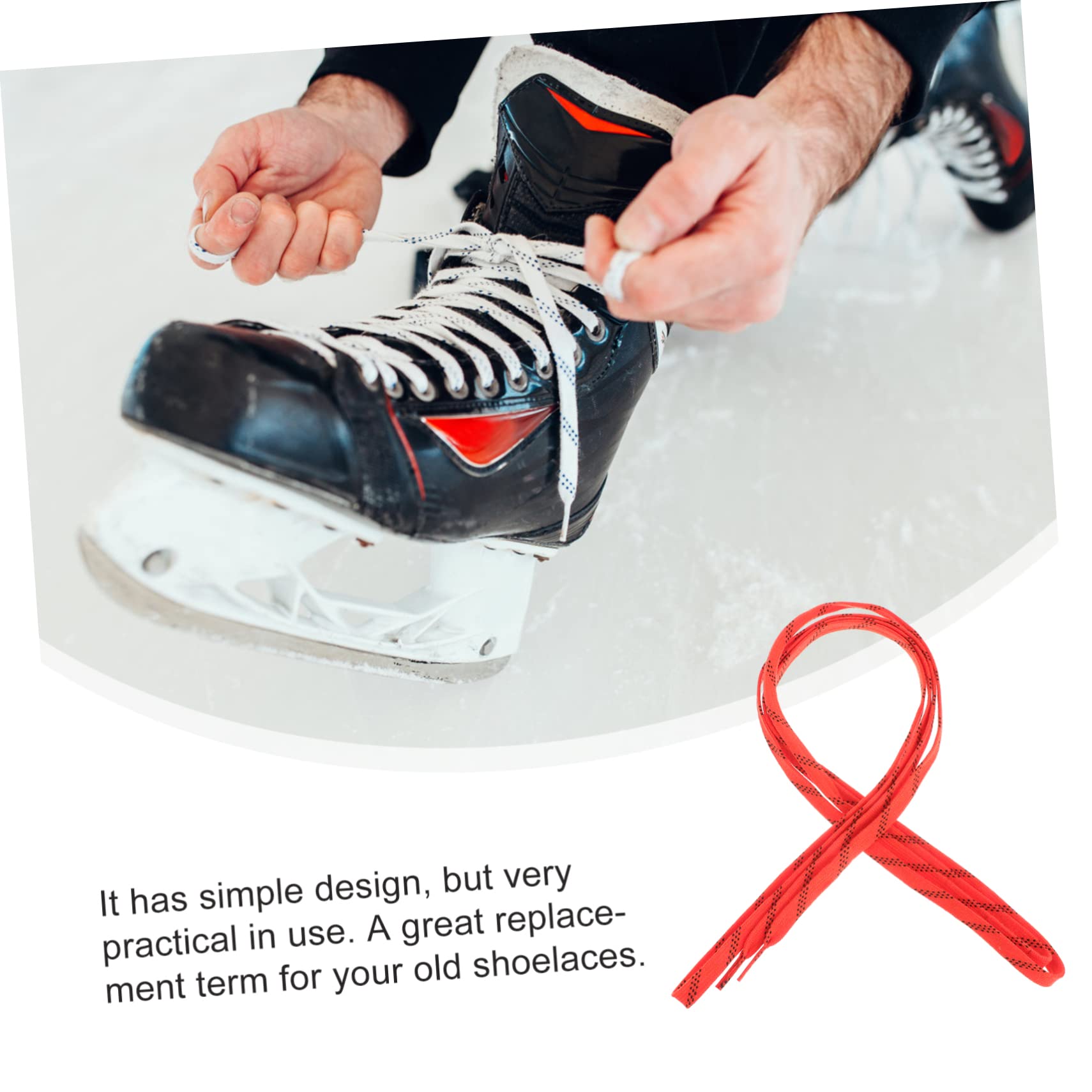 HANABASS 1 Paire D'Attaches De Chaussures Lacets De Hockey Lacets Polyvalents