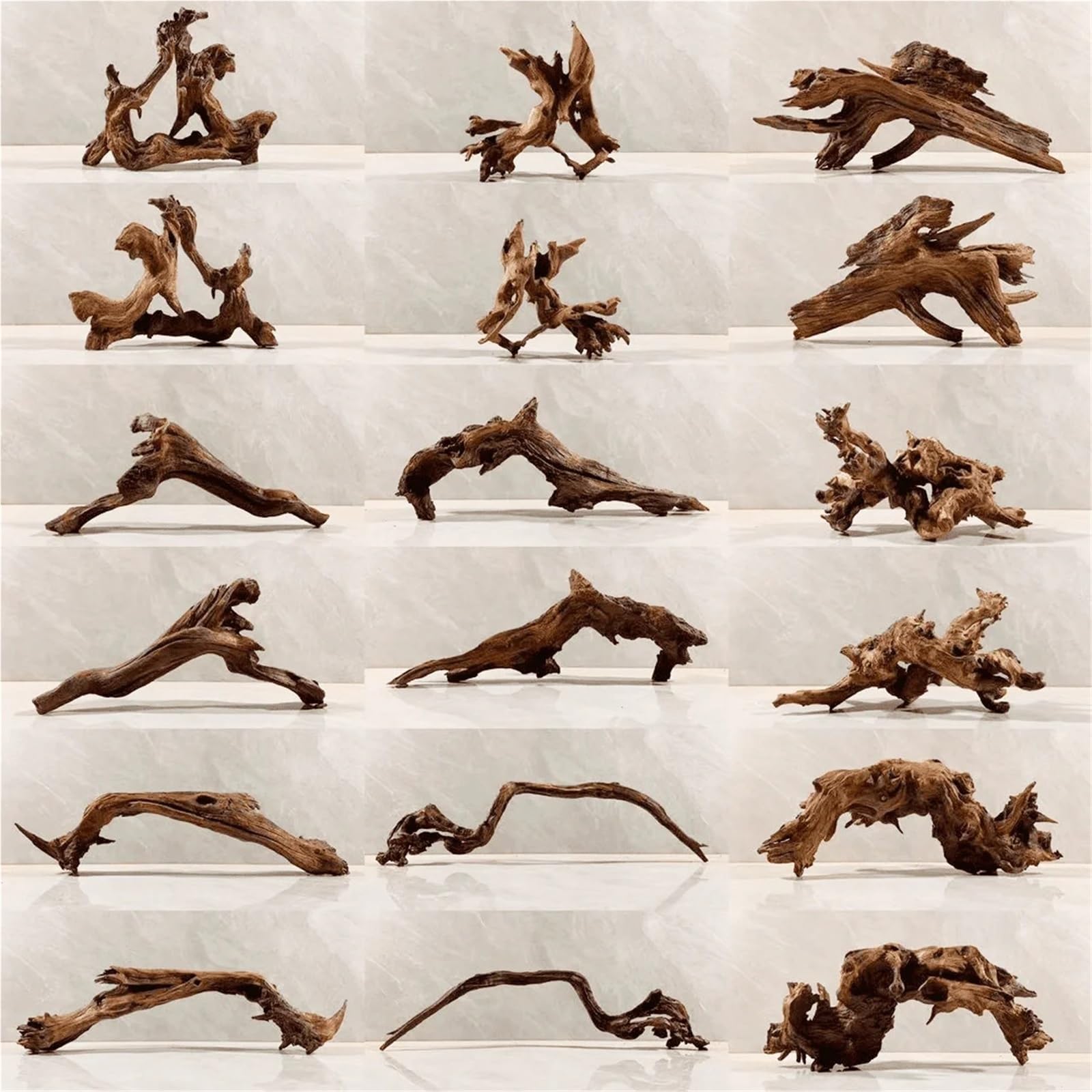 Legno per Acquario Legno Galleggiante for Acquario, Grande, Tronco d'albero, in Legno, Extra Large for la casa(20-25cm-2pcs)