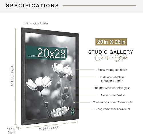 Miniatura 4 de MCS STUDIO GALERÍA 2 MARCO 20X28 NEGRO WOODGRAIN