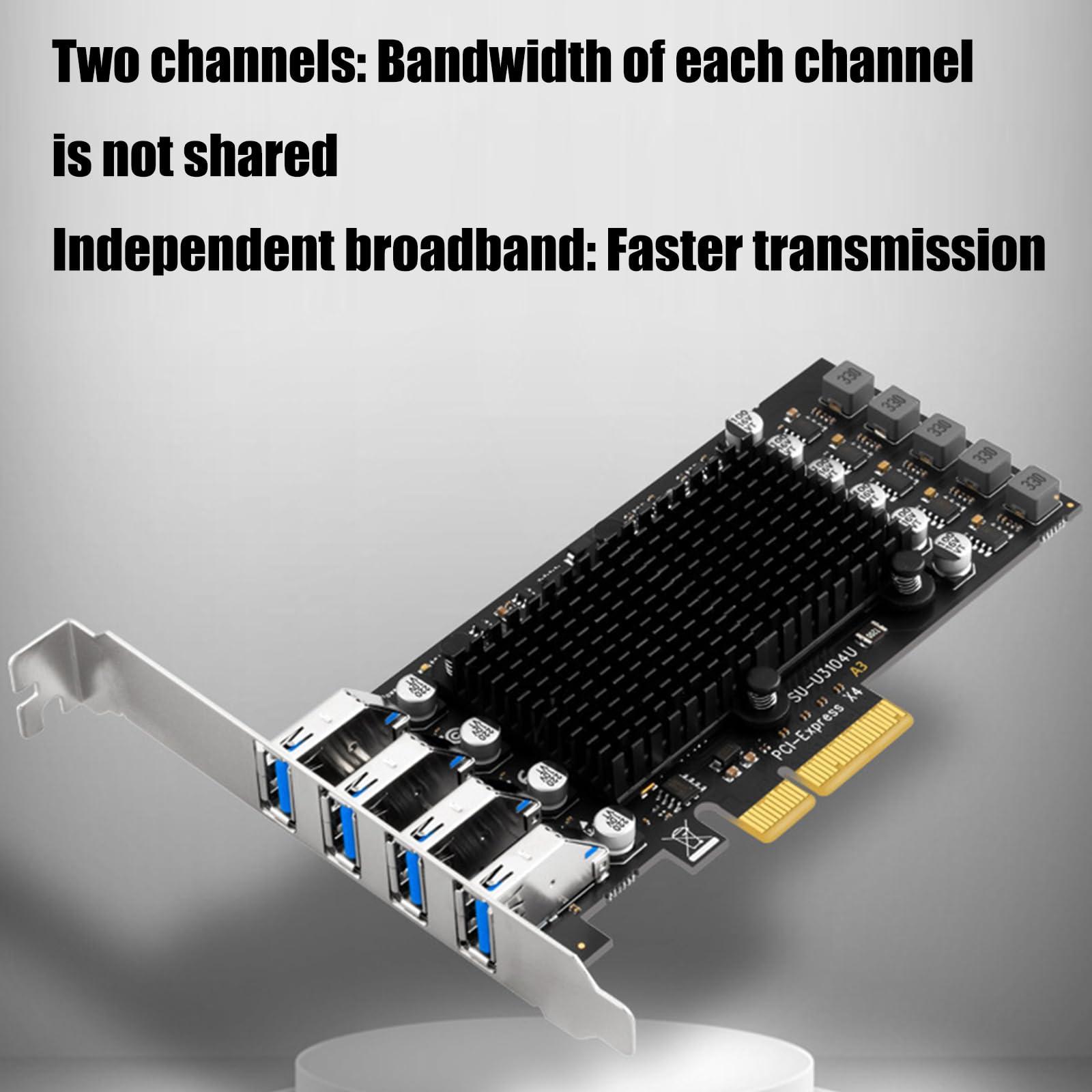 Adattatore per scheda di espansione PCIE USB 3.2, scheda di espansione esterna PCIE a 4 porte, adattatore USB 3.2 per dispositivi desktop, industriali USB