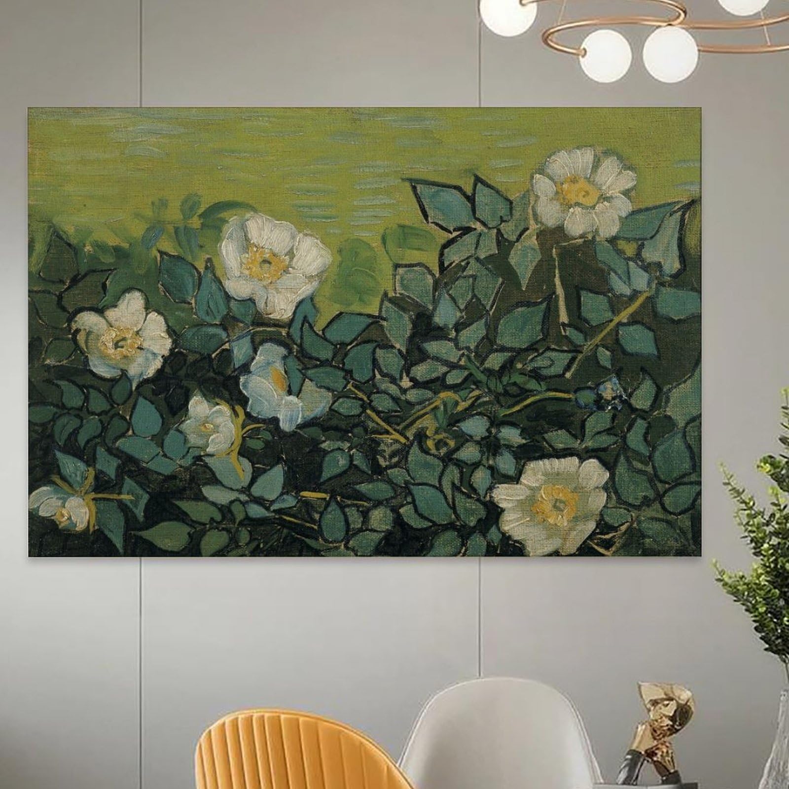 絵画　野ばら Amazon.co.jp: ゴッホの野ばらのポスター 1890 年にフィンセント