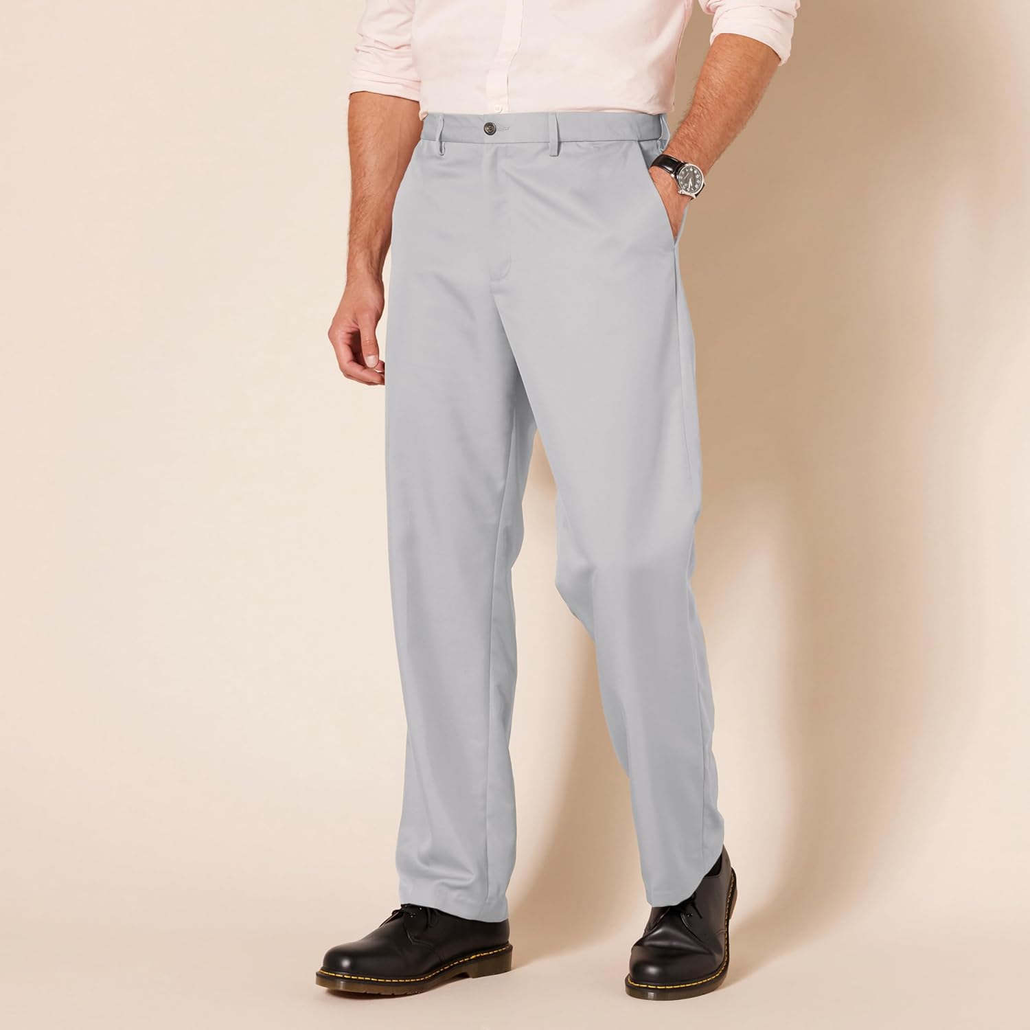 Amazon Essentials Men's Classic-Fit Expandable-Waist Flat-Front Dress Pant - Image 6