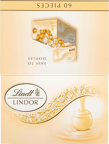 Miniatura 9 de Lindt LINDOR Trufas de chocolate blanco caramelo de chocolate blanco con suave centro de trufa de fusión 254 oz 60 unidades