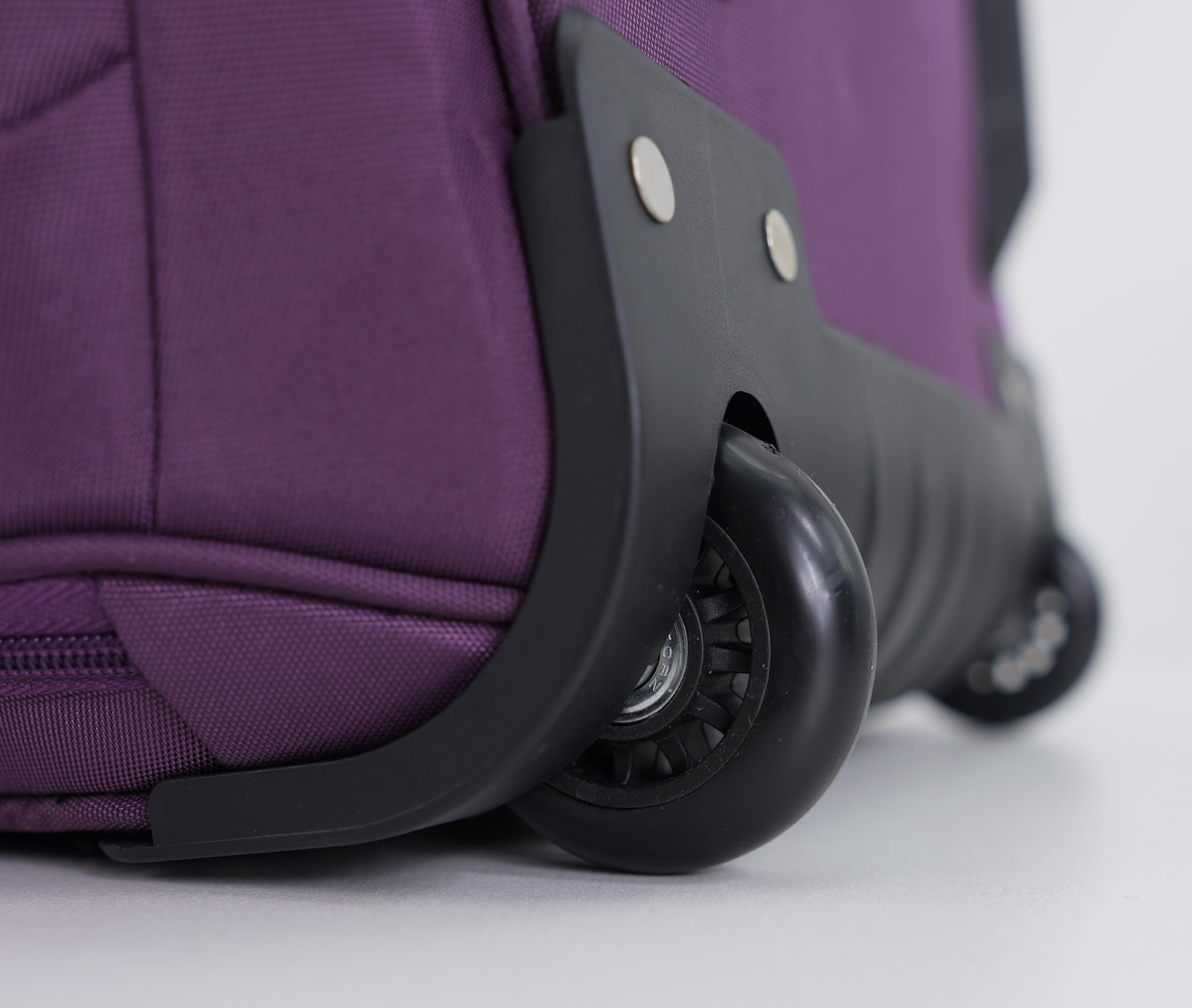 METZELDER Sac Voyages Trolley à roulettes Walker Gros Volume Chargement. (Violet (Purple), Petite Taille (Cabine)_53x30x28cm_45L_1.9kg)