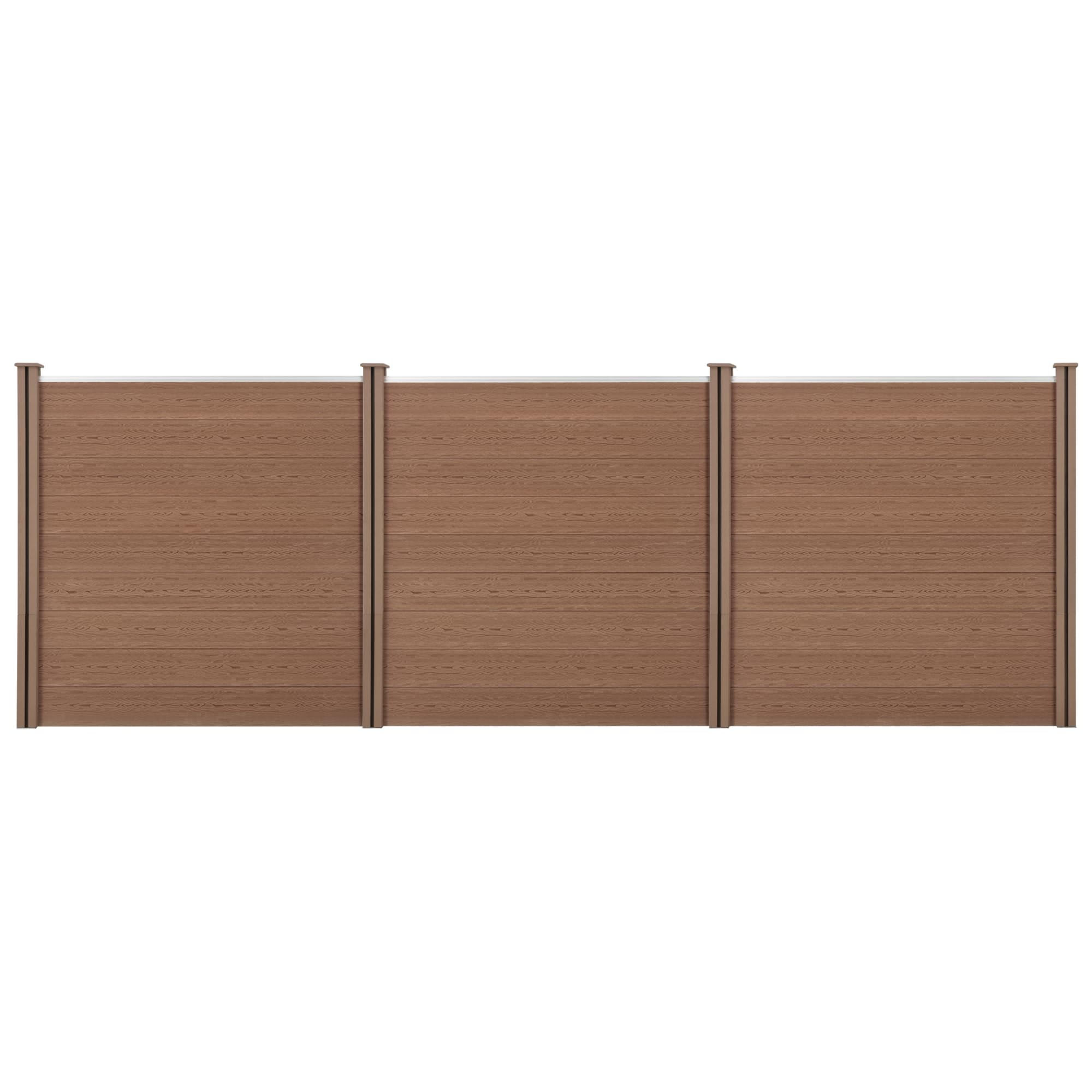 NEU.HOLZ Clôture Brise Vue Brise Vent Bois Composite Brun 183 x 531 cm