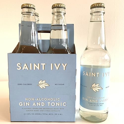 Miniatura 6 de Bare Zero - Ginebra sin alcohol y paquete de 4 ginebras y tónico sin azúcar de Saint Ivy, eleva tu experiencia de cola sin alcohol con licores sin