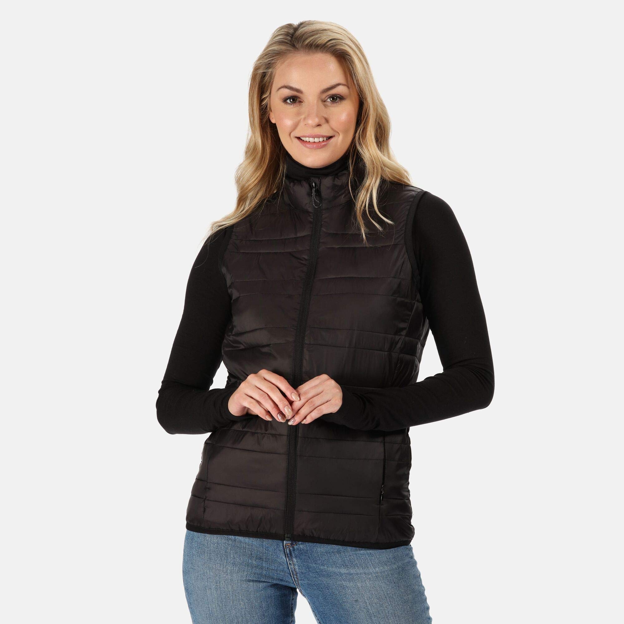 Regatta Professional Firedown - Scaldino termico da donna idrorepellente, perfetto per attività all'aperto, passeggiate, escursioni e campeggio, Grigio mélange (nero), 50