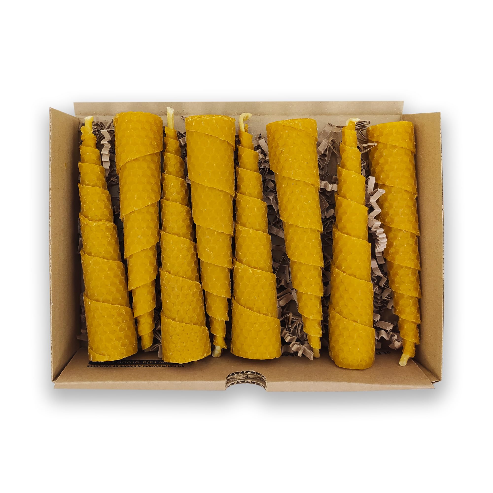 LAMARE 8 Velas de Miel de Abeja Natural 100% Cera de Abeja Hechas a Mano Sin Parafina - Ritual Mágico Buena Suerte 11/22 - Velas Decorativas - Perfectas para regalo (15 cm x 3 cm)