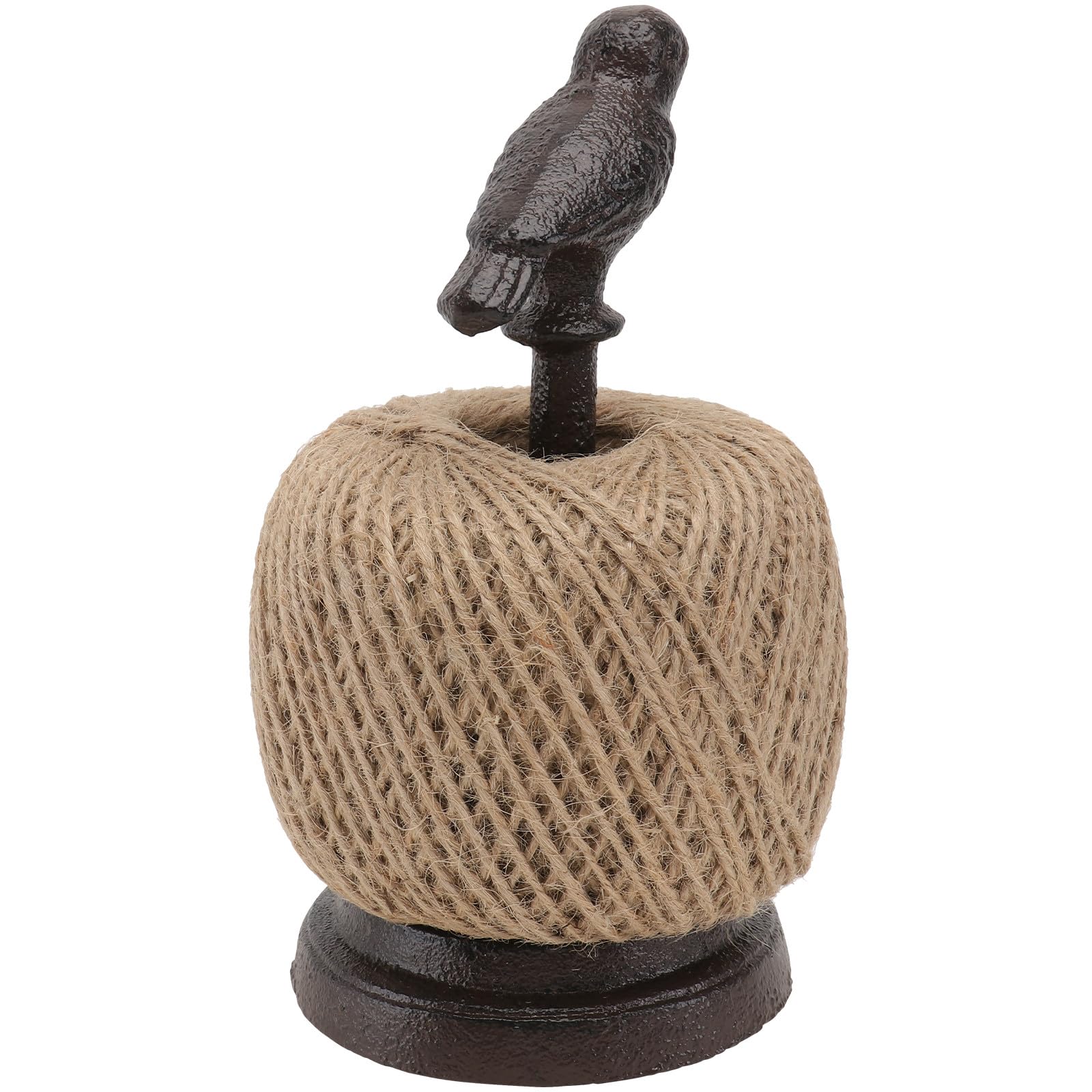 Support en fonte pour corde d'oiseau noir ornement de jardin et base antidérapante