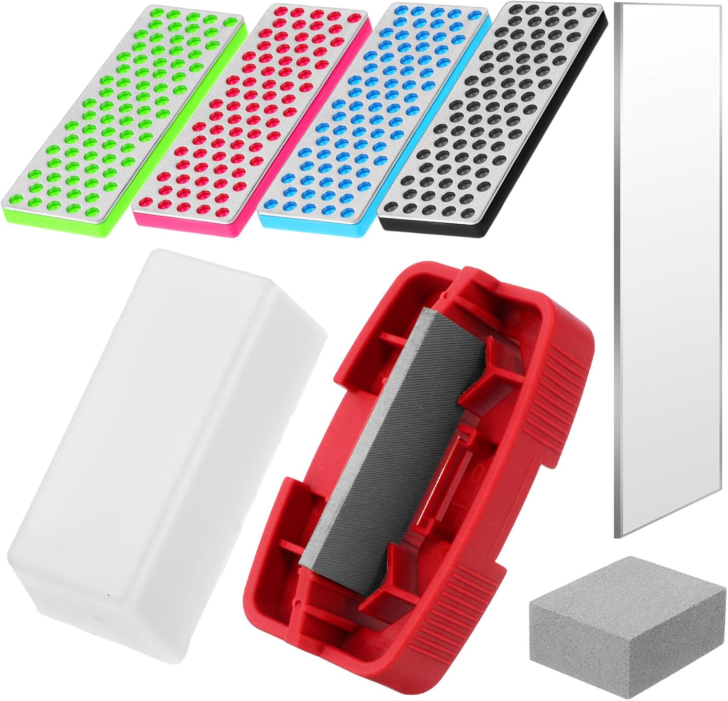 8 Pcs Snowboard Tool Kits Snowboard Edge Sharpener Ski Edge Sharpener Ski Diamond Files and Ski Wax Scraper Wax