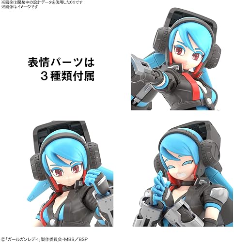 Miniatura 6 de Bandai Girl Gun Lady Attack Girl Gun x Lady Commander Alice Set Box, escala 1/1, modelo de plástico codificado por colores, azul