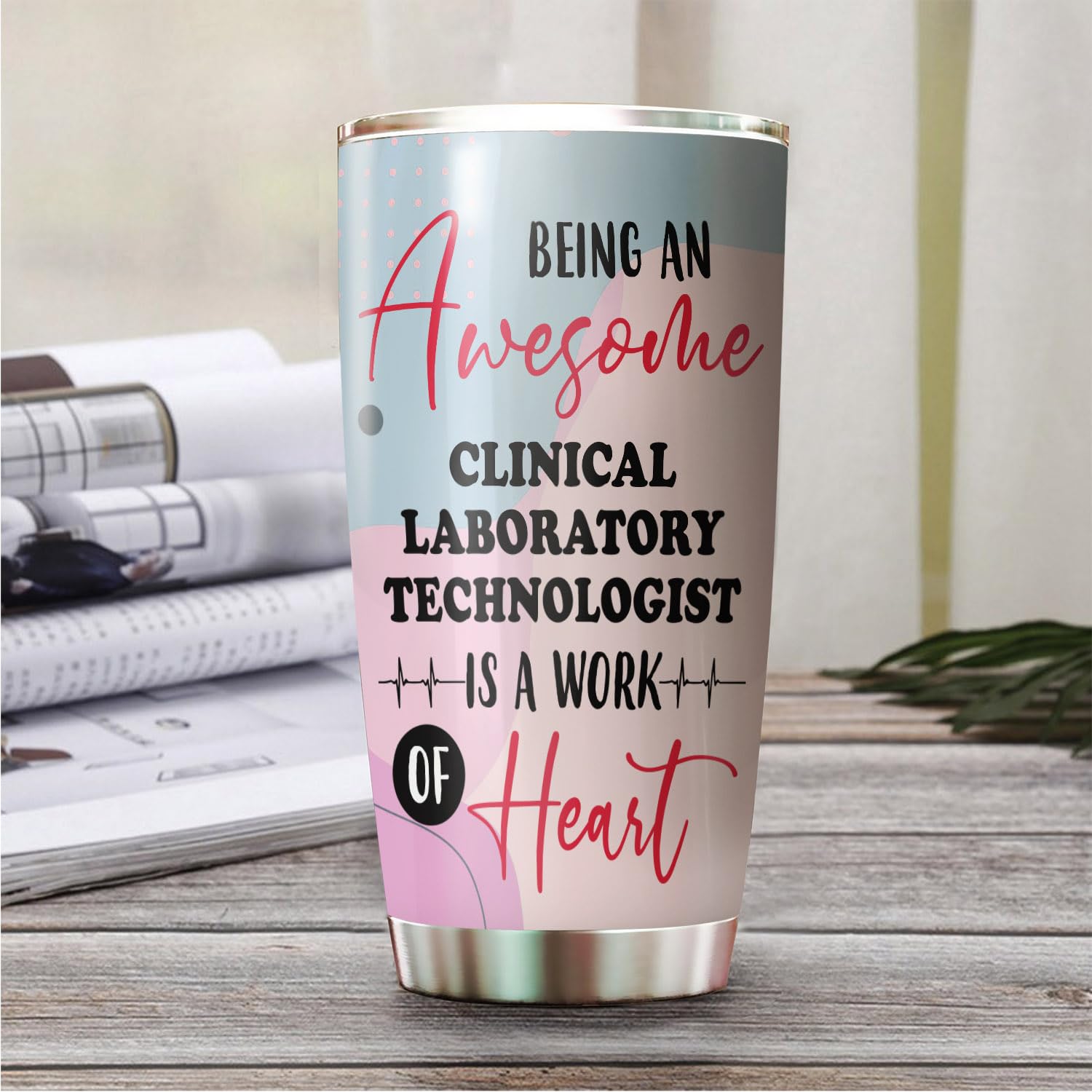 Awesome Clinical Laboratory Technologist Tumbler Stainless Steel 20oz, Clinical Laboratory Technologist Gifts Bulk For Birthday Christmas, Office Gifts For Men Women Friend Coworker Driking Coffee Cup