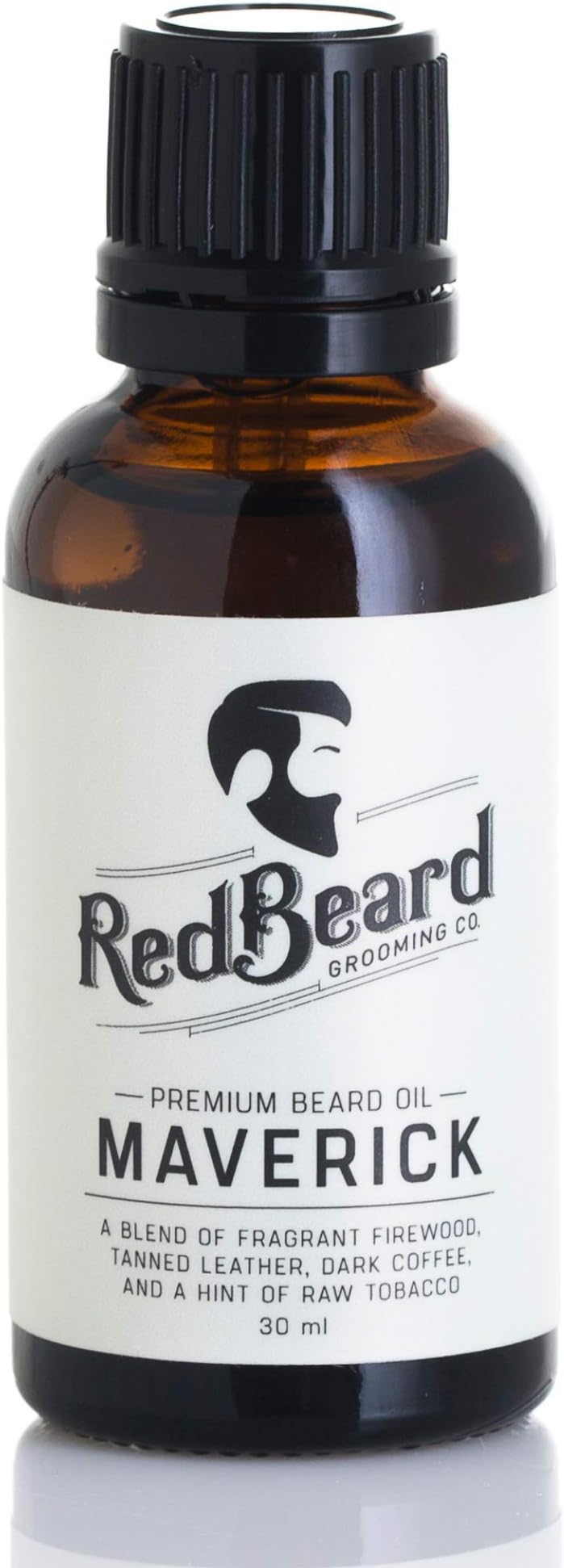 Redbeard Grooming Company, 30ml, Beard Oil, Beard Conditioner, Coconut Oil, Hemp Seed Oil, Beard Growth - Maverick