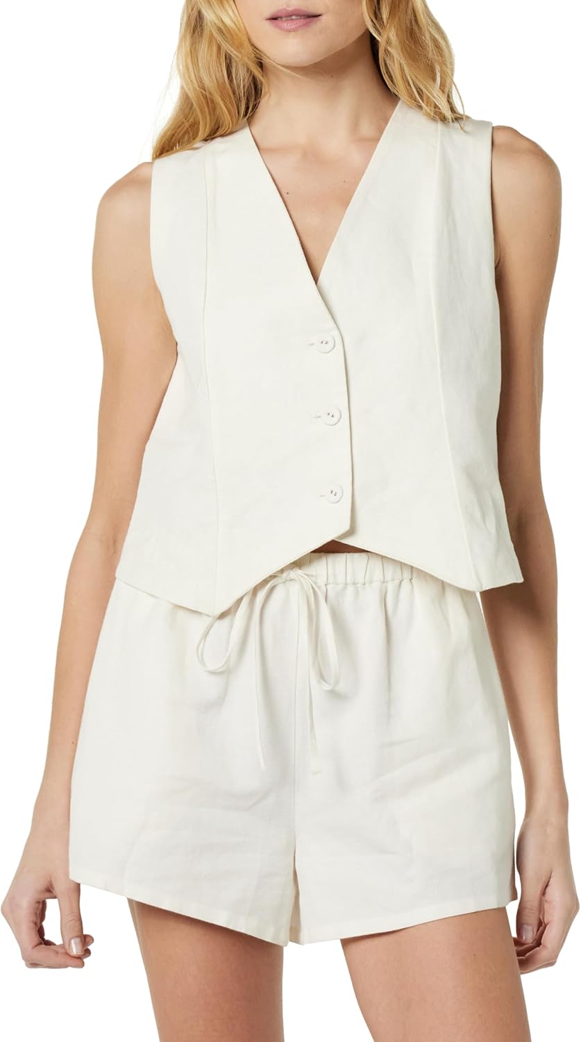 The Drop Women's ESMA Linen Vest