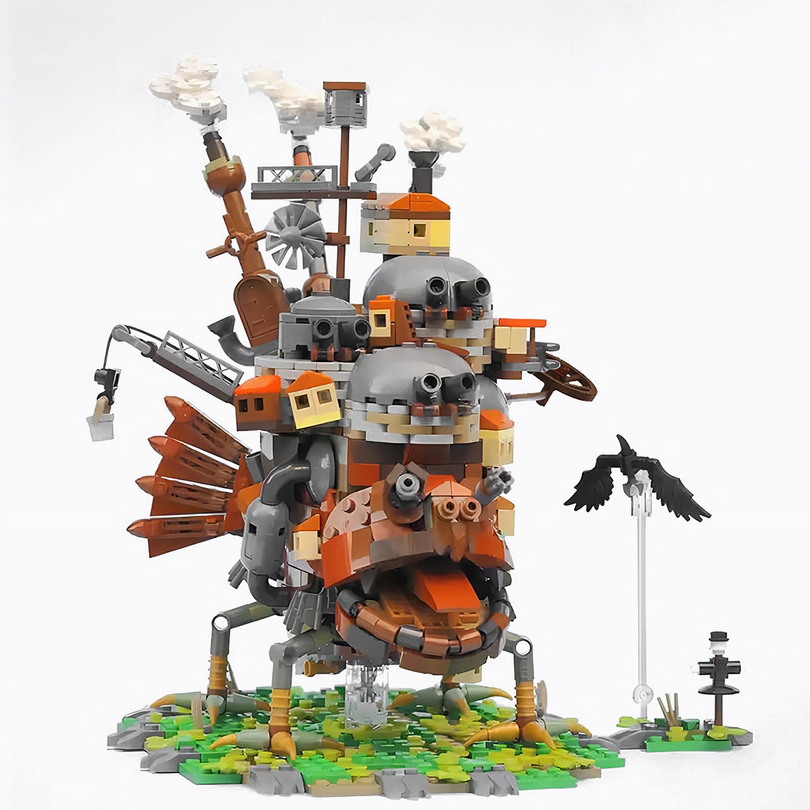 Anime Moving Castle Building Block Set, Howls Castle Bulding DIY Model Toys Collectible Birthday Gift for Fans (1249 Pcs)