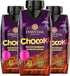 Kit 3 Chocoki Achocolatado Multivitamínico Essential Nutrition 200ml