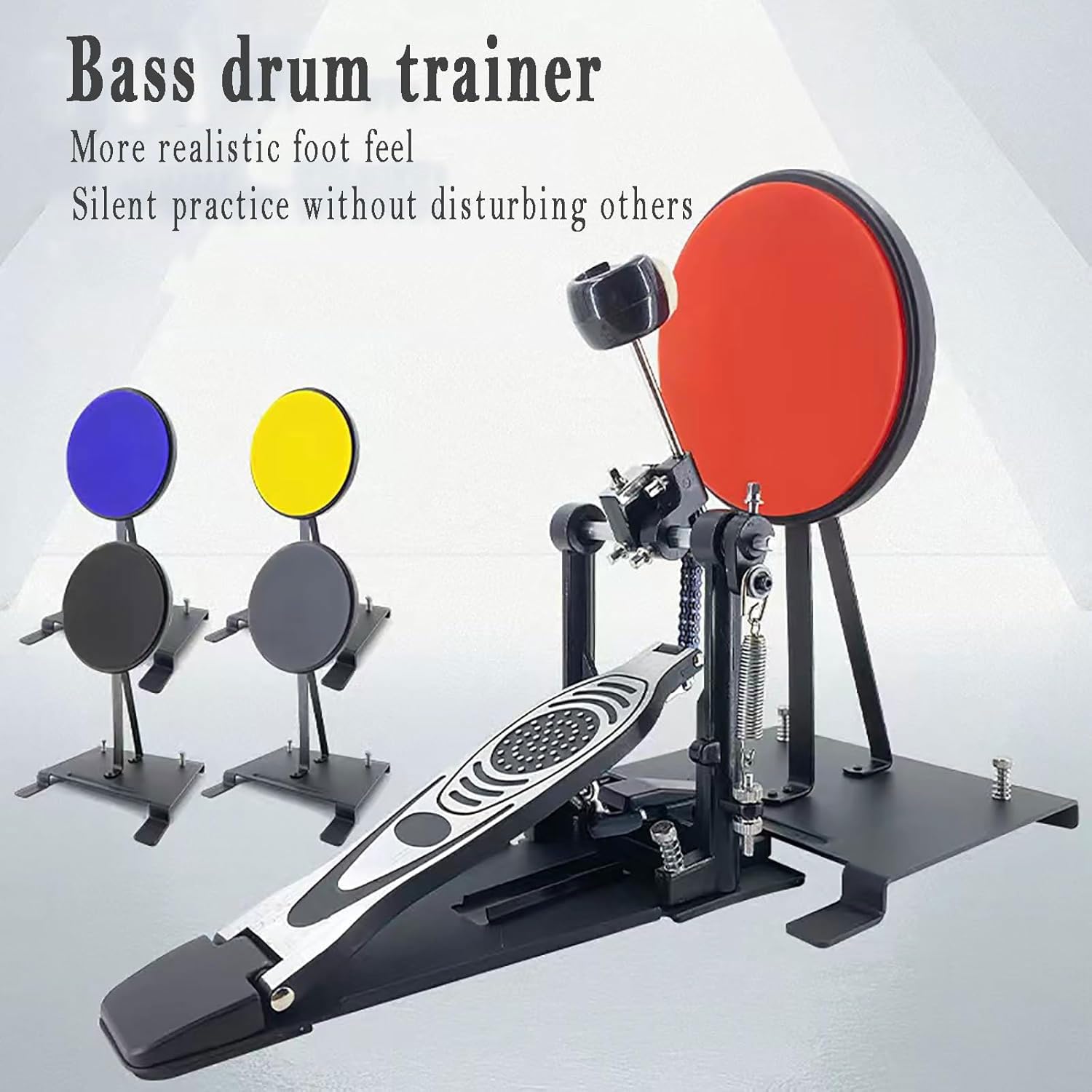 Entrenador electrónico de bombo – Pedal de práctica de autoaprendizaje para músicos principiantes para mejorar las habilidades y el rendimiento del bombo (azul)