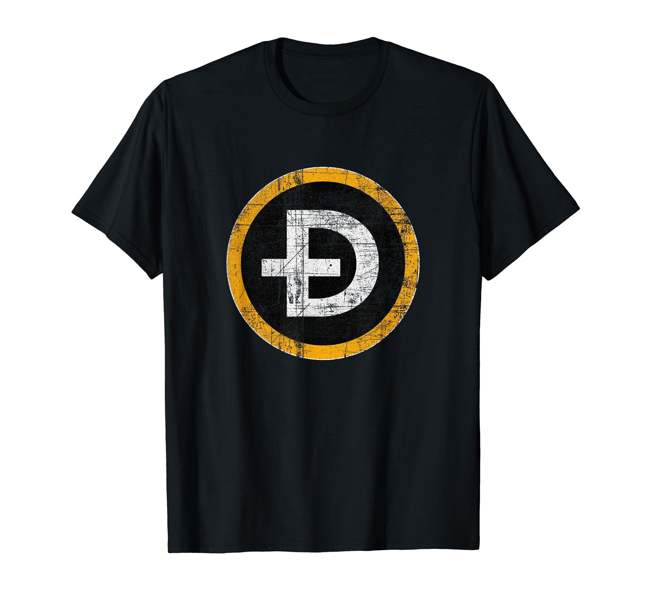 Dogecoin Symbol - DOGE HODL Jersey (DISTRESSED) T-ShirtOEKO-TEX STANDARD 100