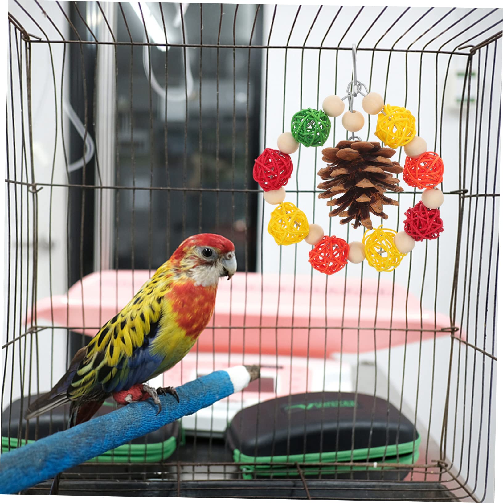 POPETPOP 5st Kauspielzeug Für Vögel Beißring Für Papageienkäfige Kletterspielzeug Für Vögel Papageienblockspielzeug Tannenzapfen Spielzeug Sittich Langen Ornament Kiefernzapfen
