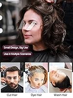 Vista 4 de EBANKU 50 viseras de ducha de microblading, protector de pestañas y cejas, protector de gafas de ducha, protector de cejas, cubierta facial