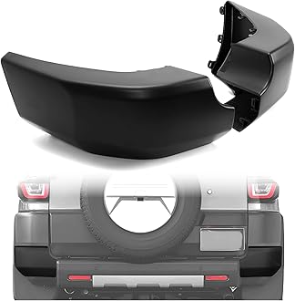 ECOTRIC Rear Bumper End Cap Compatible with 2007-2014 Toyota FJ Cruiser Bumper End Corner Replacement for 5246235030 5246335030 TO1105122 TO1104122 Black Driver & Passenger Side