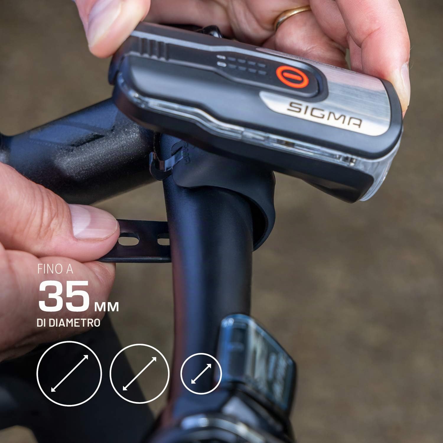 SIGMA SPORT - Set di luci a LED per bicicletta Aura 80 e BLAZE | luce anteriore a batteria e fanale posteriore con funzione di freno