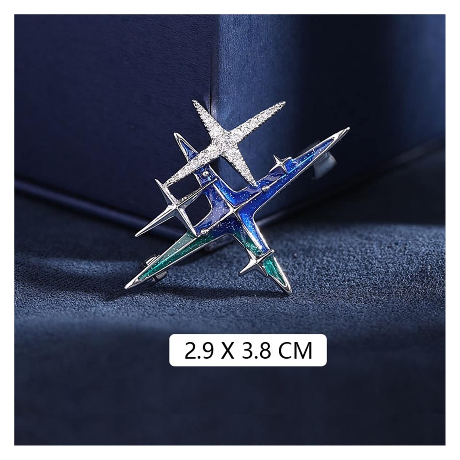 Vintage Emaille Sterne Frauen Broschen Schmuck Vergoldetes Metall Weibliche Anzug Anstecknadeln Schmuck