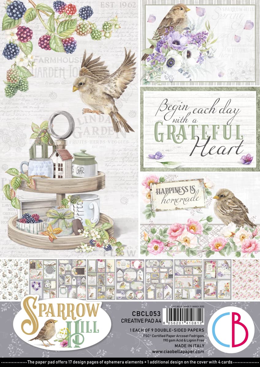 Ciao Bella Sparrow Hill A4 Creative Pad