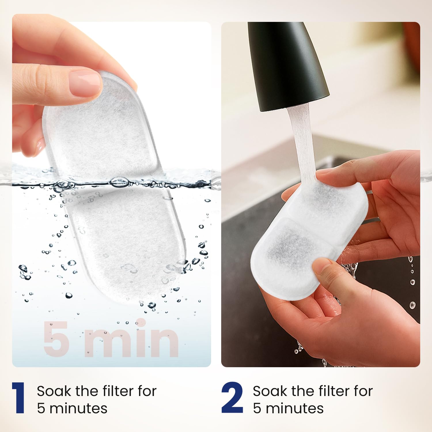 CityFlee Cat Water Fountain Filter Replacement,18 Pcs(6 Carbon+ 6 Sponge+ 6 Cotton) for Pets Automatic Water Dispenser for Dogs, Compatible with 2.2L/3L/3.2L/3.5L/12L Stainless Steel Cat Fountains - image 5