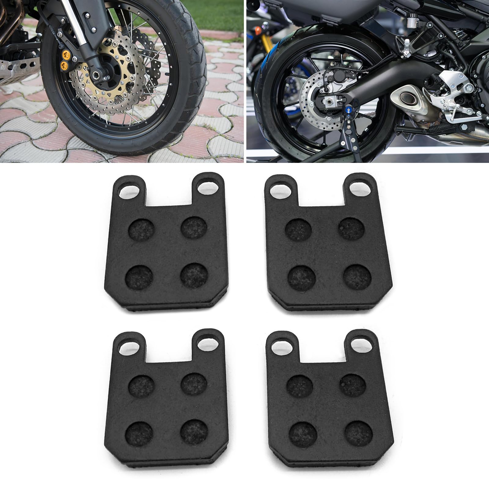 4 szt. / zestaw zamienne klocki hamulcowe motocyklowe przednie tylne klocki hamulcowe do motocykla, skutera 45 x 36 mm, klocki do hamulców tarczowych