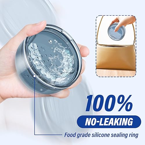 Miniatura 4 de Estuche de limpieza para dentaduras postizas Estuche de retención 2 en 1, taza de caja de baño de dentadura sin fugas, cuidado limpio completo para