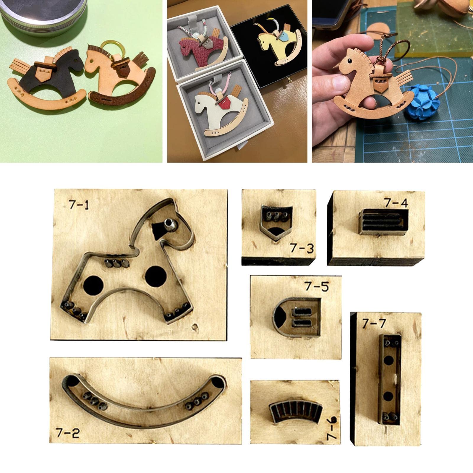 7 Uds DIY Punch de Troqueles de corte para plantilla de plantilla de corte de material cuero Scrapbooking Suministros de herramientas de artesanía