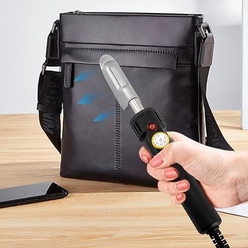 Miniatura 2 de LYNICESHOP Mini planchas, 110v 122.0-662.0 F con cable eléctrico mini hierro de cuero mini hierro mini manualidades de hierro práctico máquina de