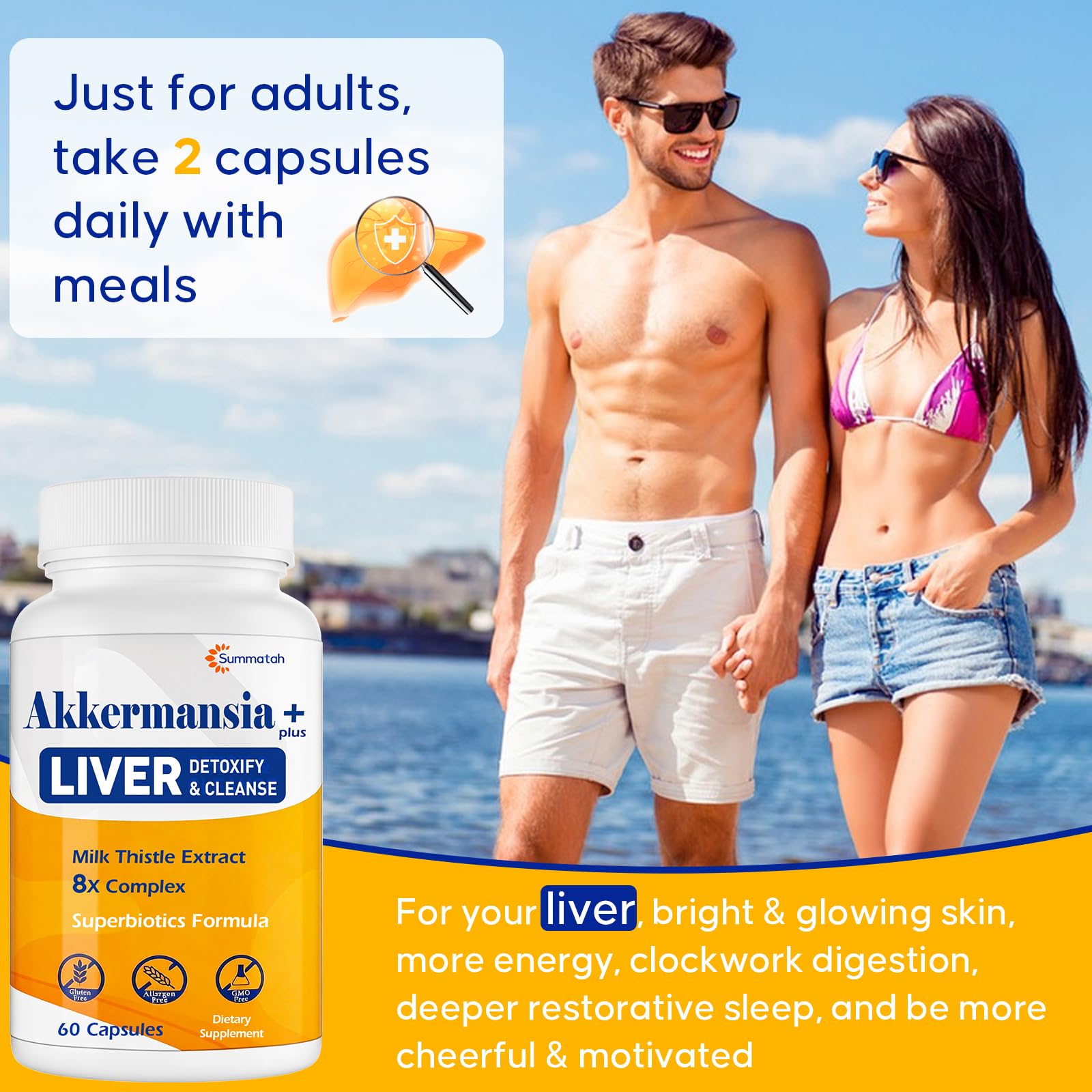 Liver Detoxify Repair & Cleanse, with Akkermansia & Milk Thistle, 60 Caps — Amazon image 8