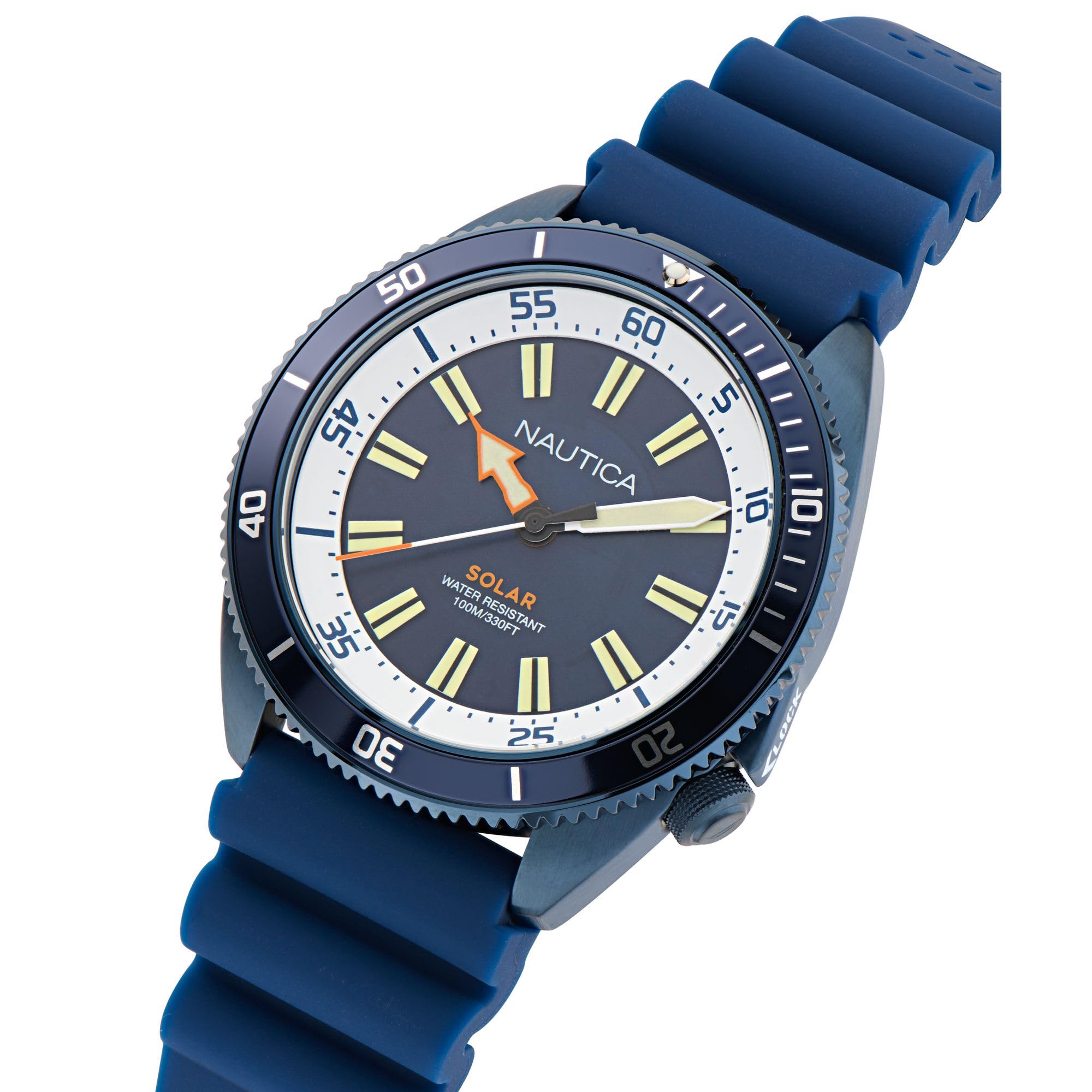 Nautica Orologio da uomo con cinturino in silicone blu (modello: NAPNVS403), blu, Blu, Cinturino