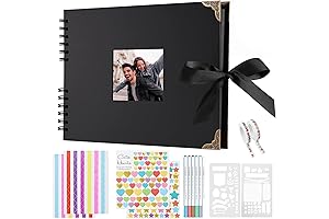 Timeless Memory Keeper: Black Scrapbook with Tools for Endless Moments