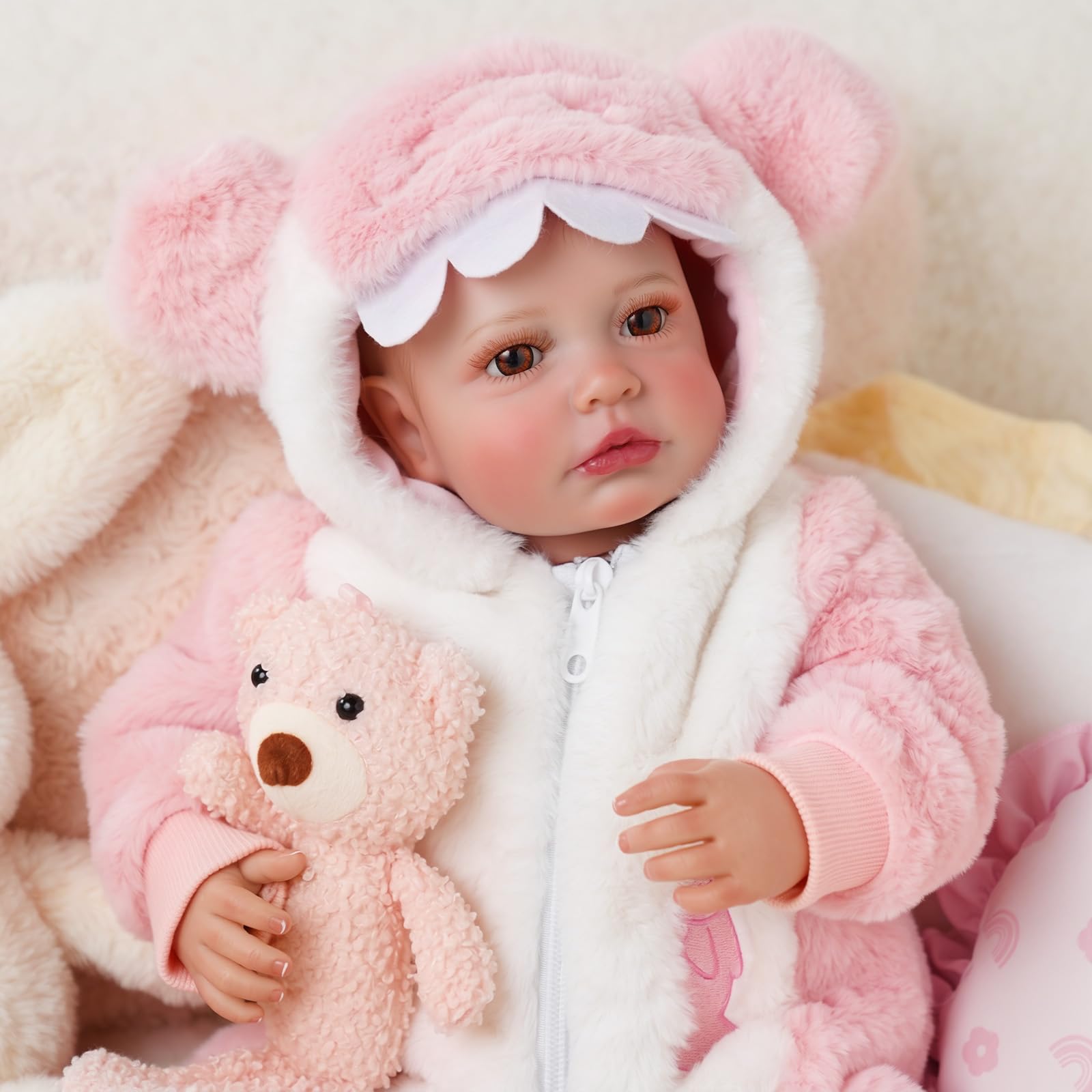 BABESIDE Bambole Reborn Bambina 50cm Arti in Vinile Realistici Bambole