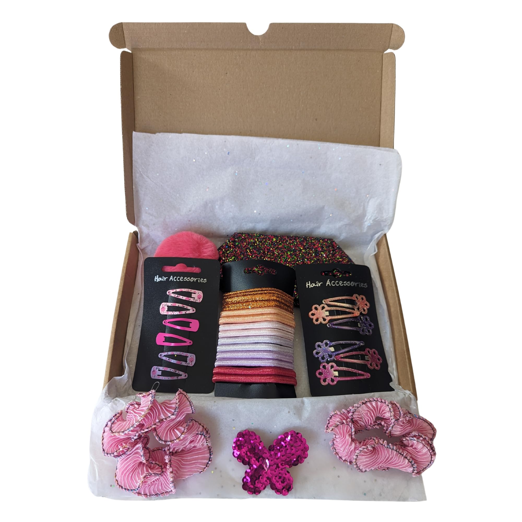 Hair Accessories Letter Box Gift for girls by Bubs Gifts, Multicolor