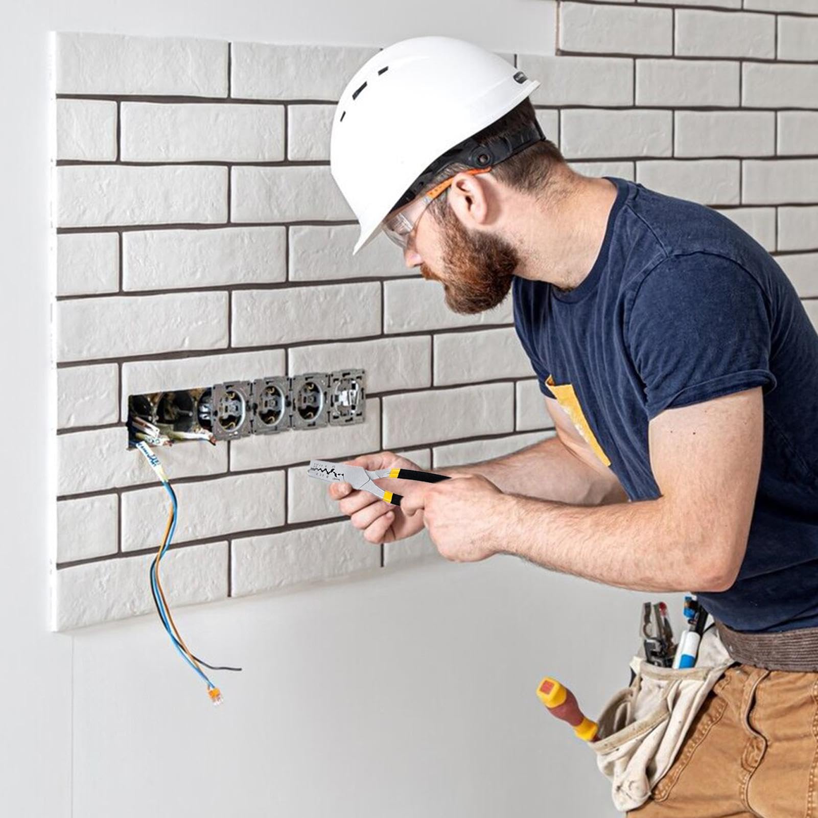 per tubi in rame, strumento per crimpare cavi metallici | Kit di strumenti per tubi in rame,Strumento di crimpatura per cavi metallici di sicurezza per regolatori di tensione,