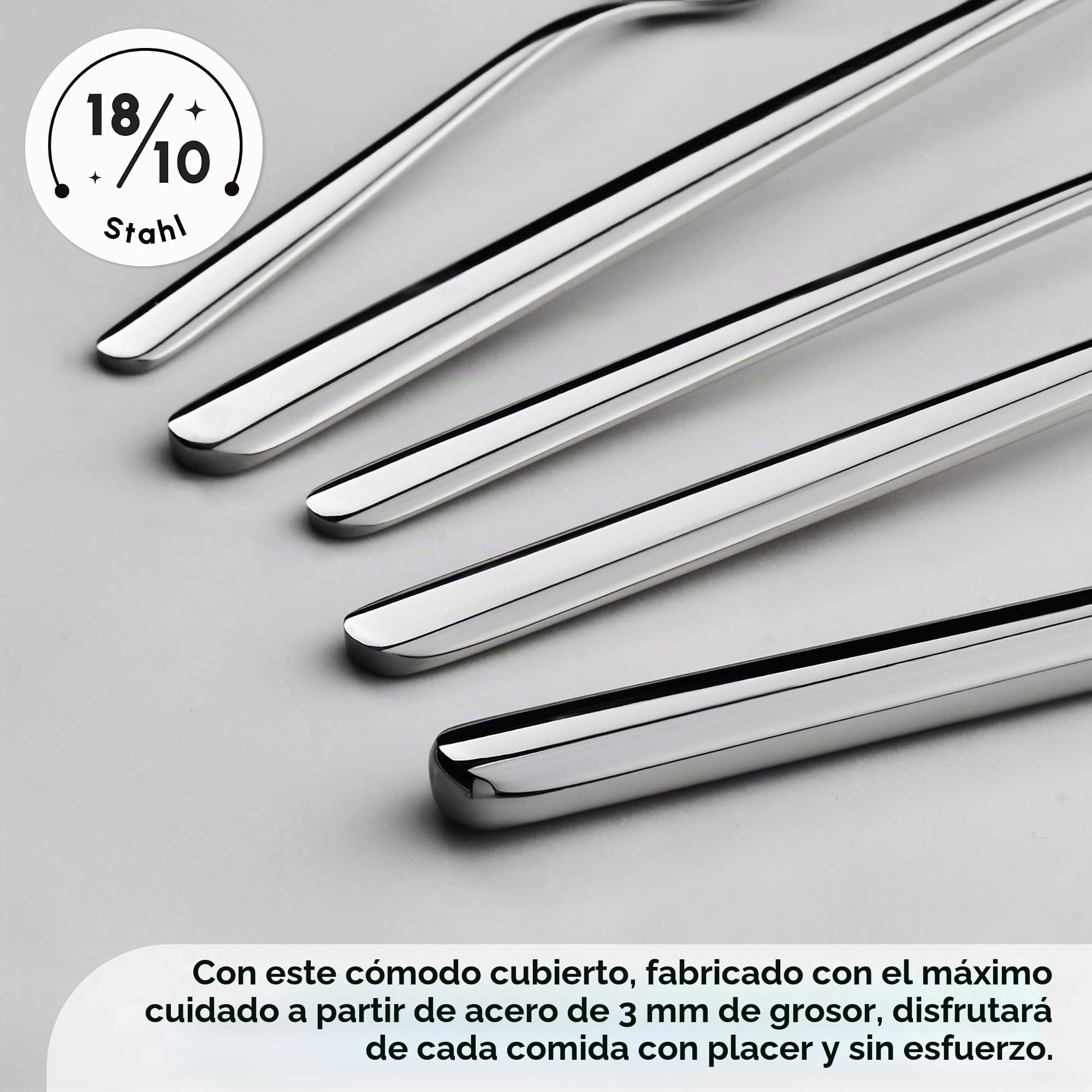 Karaca Boreas - Juego de cubiertos de acero inoxidable 18/10, 84 piezas, para 12 personas, modernos cuchillos, tenedores y cucharas, juego de cubertería inoxidable, apto para lavavajillas, para comida