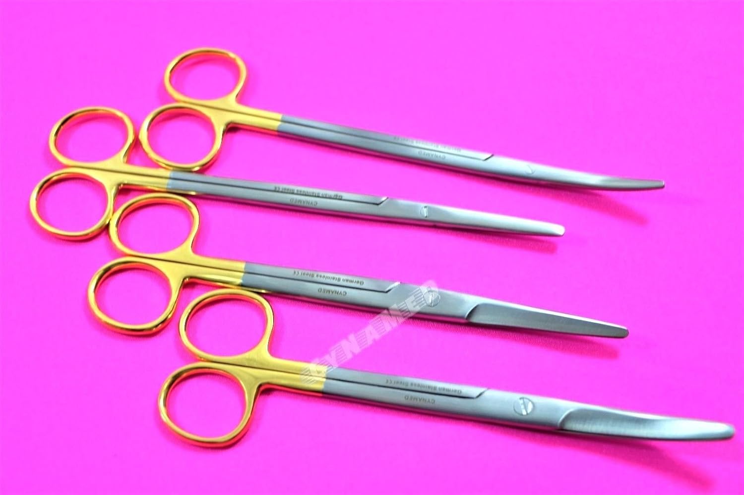 GERMAN PREMIUM 4 TC METZENBAUM plus MAYO DISSECTING SCISSORS STR plus CVD 6.75 inches DENTAL CYNAMED