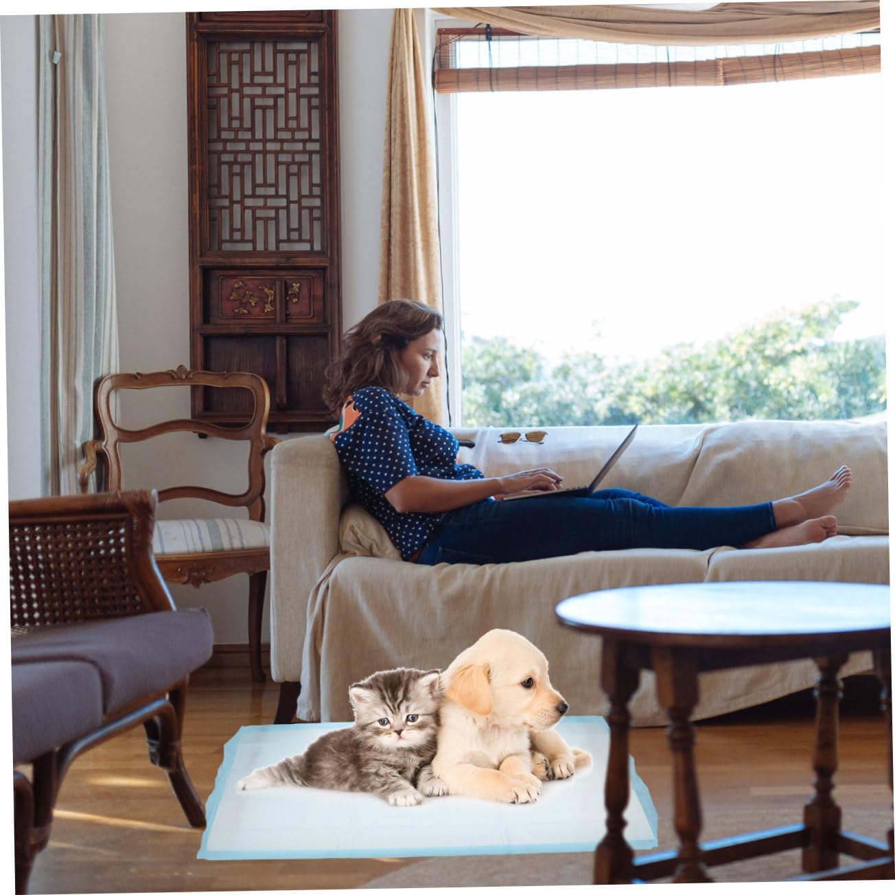 20pcs Pet Urine Mats Dog Pee Pads Washable Scented Large Pet Care Needs