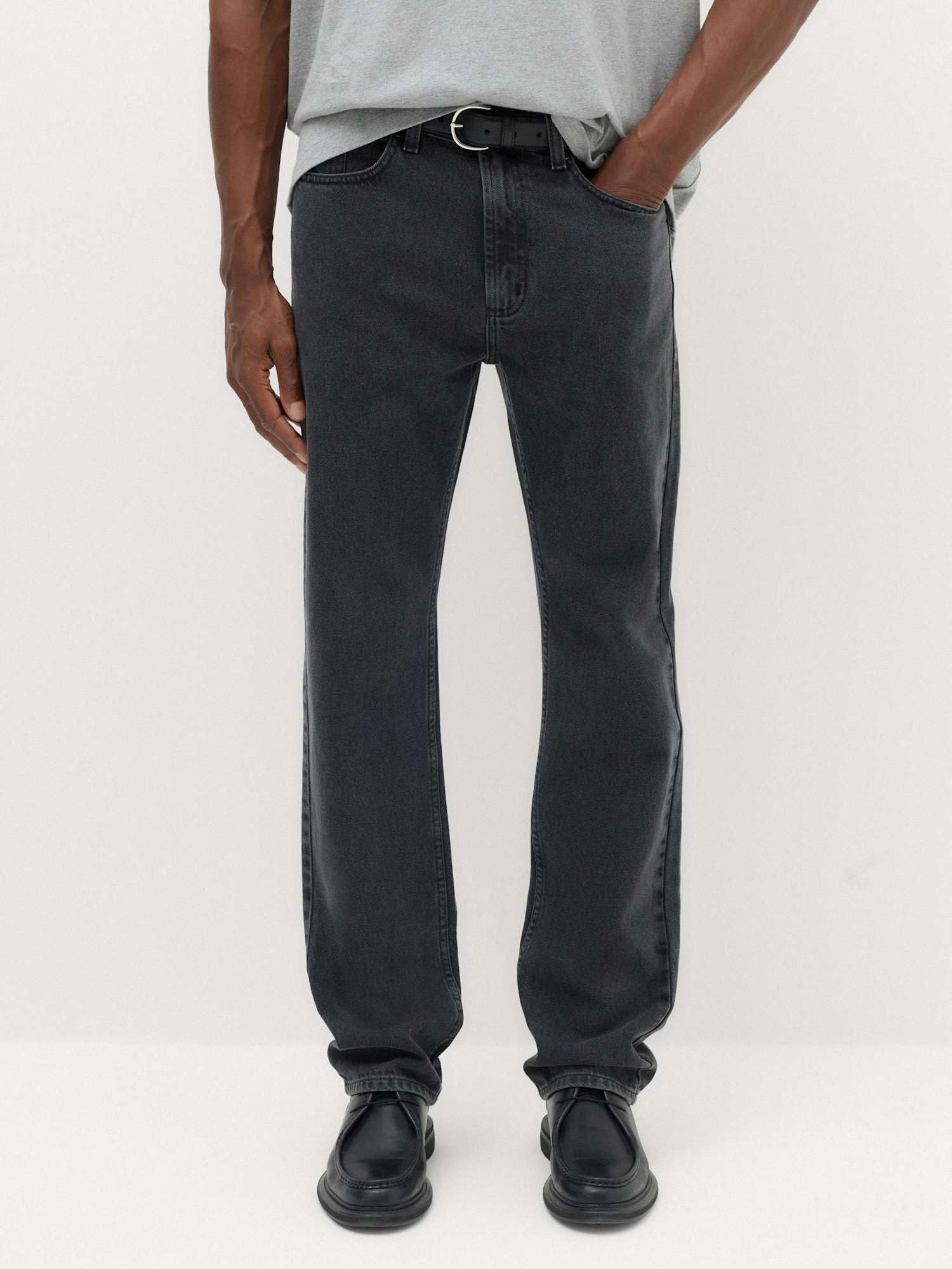 Marks & Spencer Jean Homme Coupe Droite en Pur Coton