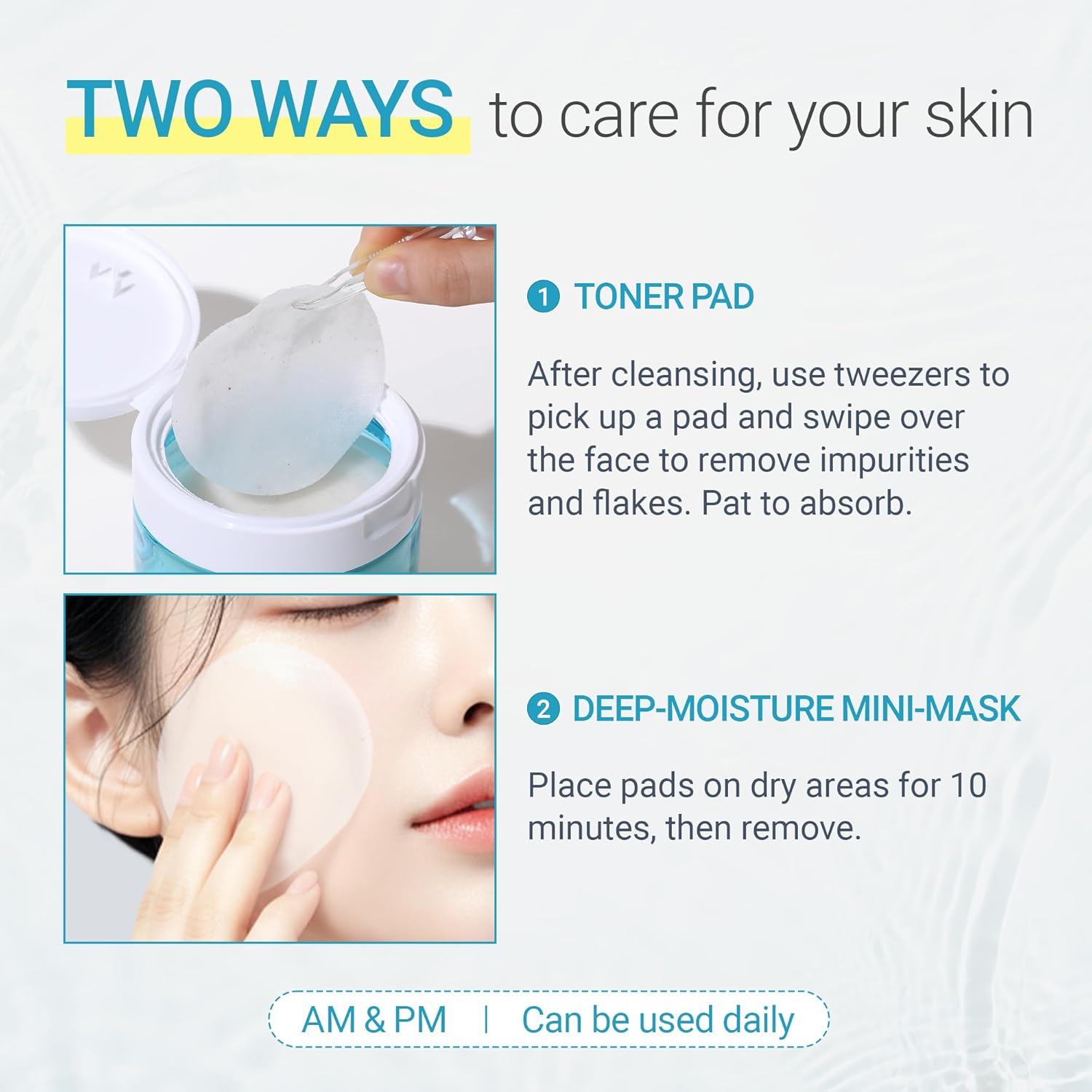 TENZERO Moisture Collagen Toner Pad (70 Count, 160g), 100% Natural Cotton, Hydrating Moisturizing Glowing Face Toner Pads, Gentle Exfoliate & Improve Elasticity, Korean Facial Toner, Dry & Dull Skin - Image 7